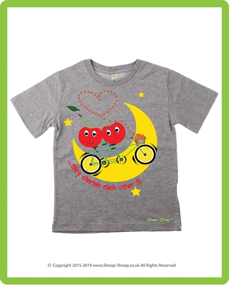 Picture of "They... Cherish their bicycle", Boys T-Shirt, 8~12y