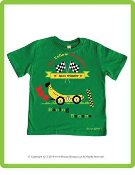 Picture of "Brianna the Racing Banana", Girls T-Shirt, 3~8y