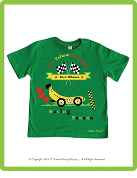 Picture of "Brianna the Racing Banana", Boys T-Shirt, 8~12y